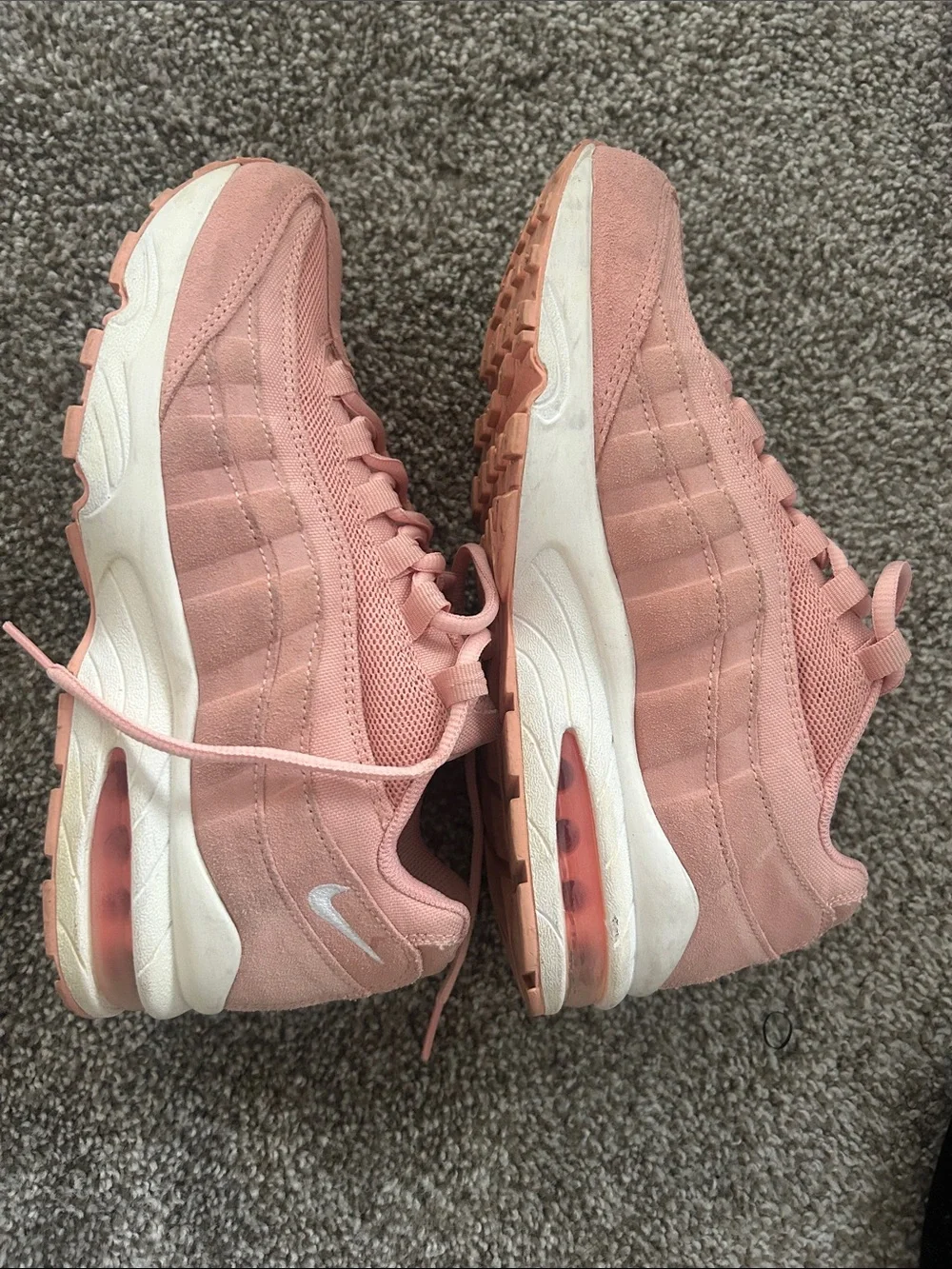 Nike Pink Suede & Mesh Air Cushion Sneakers